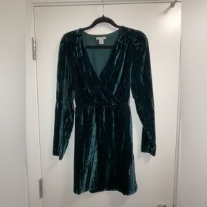 Green Holiday Mini Dress